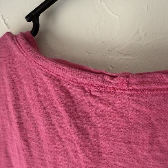 Cut Loose Women's Small Oversized Pink Cotton Short Sleeve Shirt Lightweight - Picture 5 of 8